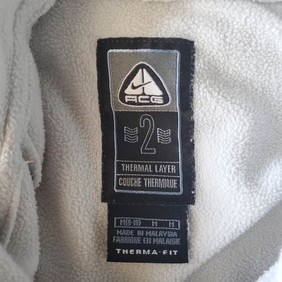 Nike ACG 2nd Layer Thermal Hoodie Women's Medium Y2K Thumb Holes Drawstring - Picture 8 of 13